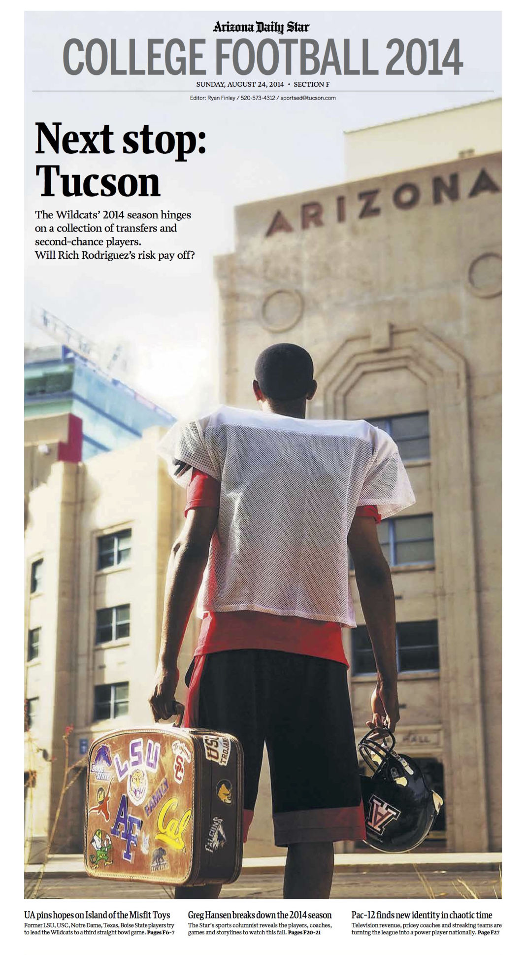 College football special section cover